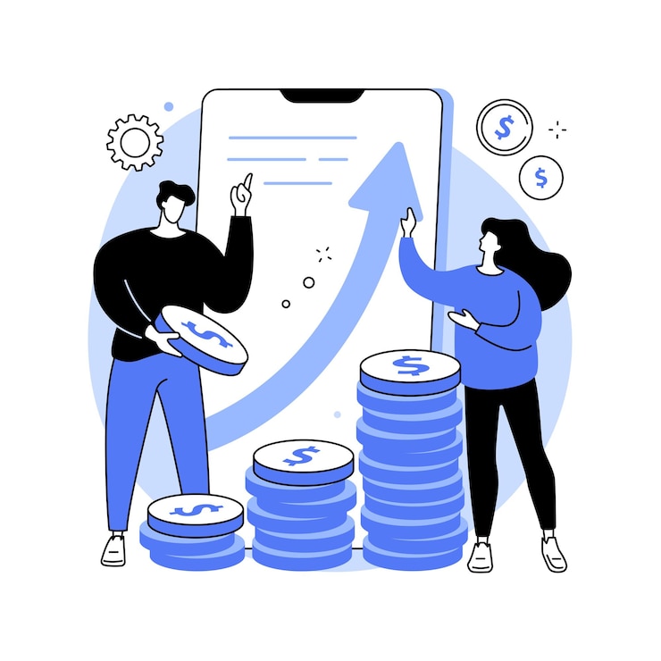 Wektor ilustracja wektorowa abstrakcyjna koncepcja inwestycji