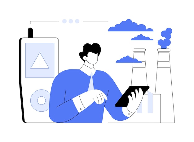 Ilustracja wektorowa abstrakcyjna koncepcja kontroli jakości powietrza