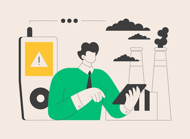 Ilustracja wektorowa abstrakcyjna koncepcja kontroli jakości powietrza