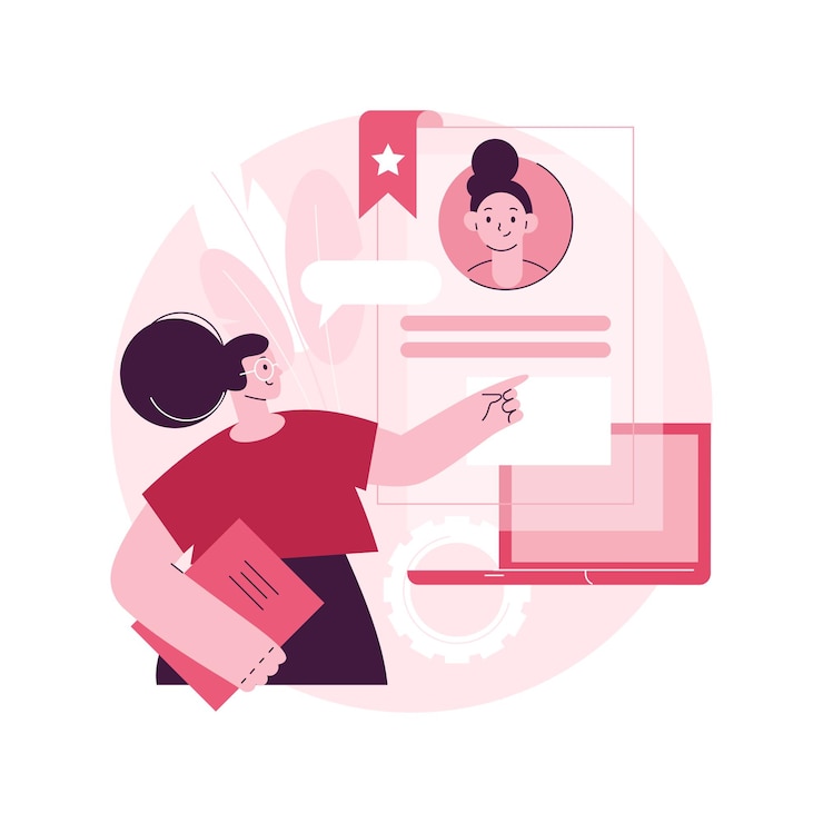 Wektor ilustracja wektorowa abstrakcyjna koncepcja rekrutacji specjalistów