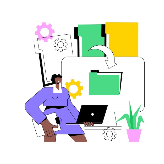 Ilustracja wektorowa abstrakcyjna koncepcja transformacji cyfrowej