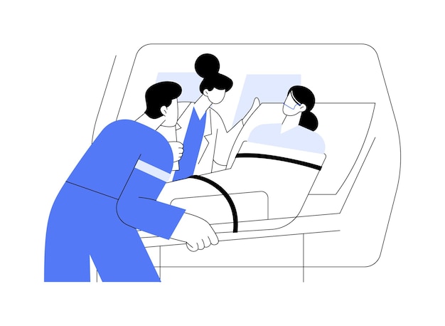 Ilustracja Wektorowa Abstrakcyjna Koncepcja Transportu Pacjenta