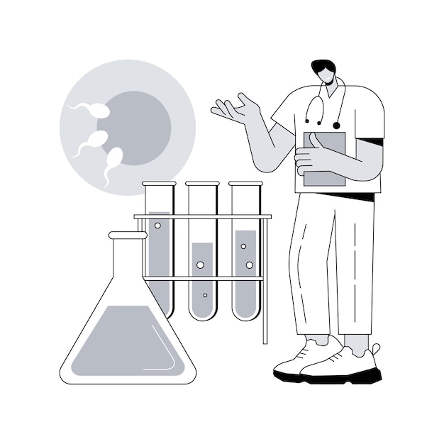 Ilustracja Wektorowa Abstrakcyjna Koncepcja Zapłodnienia Probówki