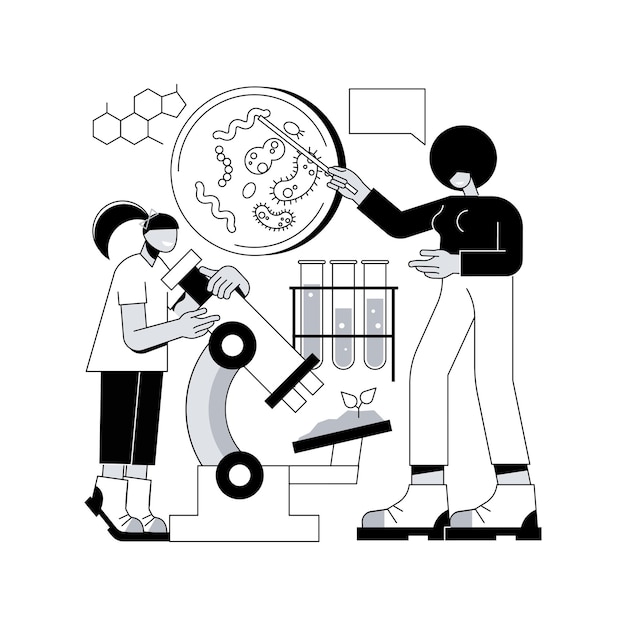 Ilustracja wektorowa abstrakcyjne pojęcie obozu naukowego