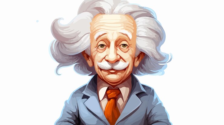 Wektor ilustracja wektorowa alberta einsteina do użytku redakcyjnego