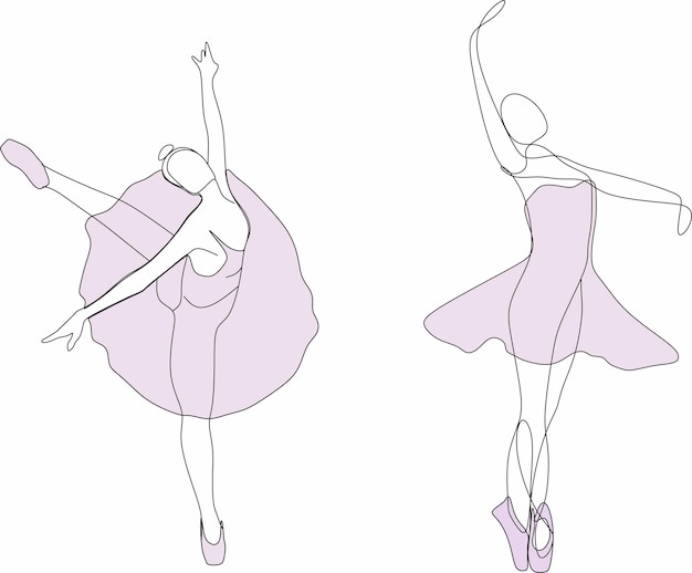 Plik wektorowy ilustracja wektorowa alletu baleriny