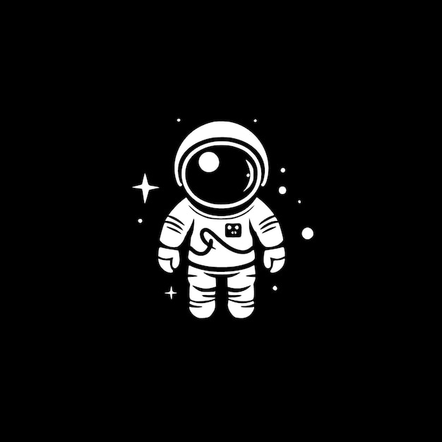 Ilustracja Wektorowa Astronaut Minimalist And Flat Logo