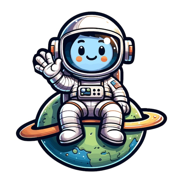 Plik wektorowy ilustracja wektorowa astronauta