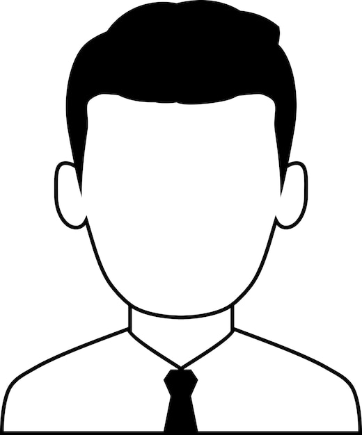 Ilustracja Wektorowa Avatar Manager Icon Line Art Outline Monochrome