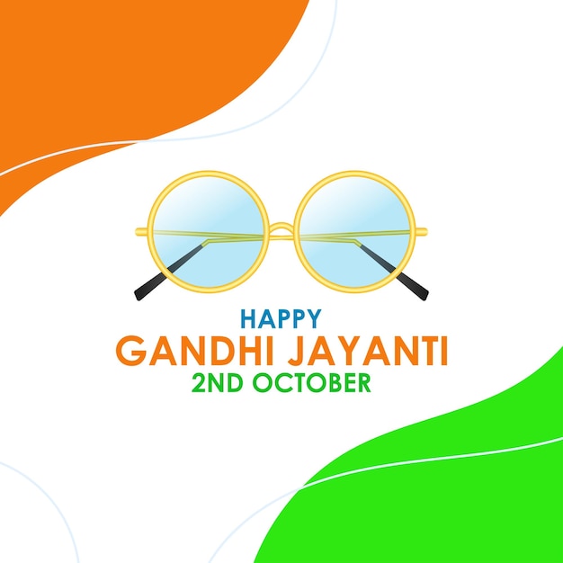 Ilustracja Wektorowa Banera Happy Gandhi Jayanti