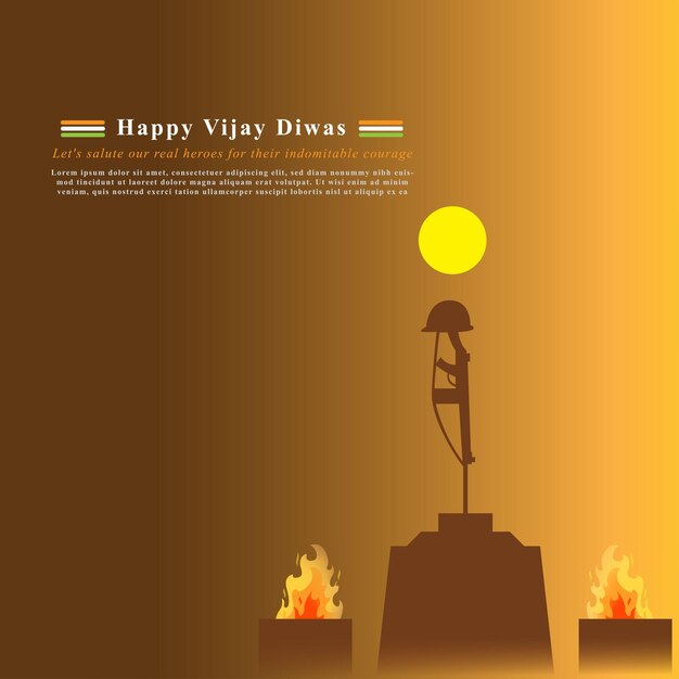 Ilustracja Wektorowa Baneru Indii Vijay Diwas