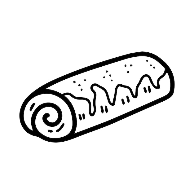 Ilustracja wektorowa bazgroły Swiss roll