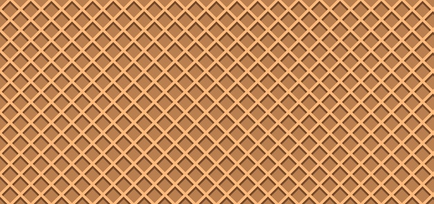 Ilustracja wektorowa Bezszwonowa tekstura wzoru tła Wafer Waffle Wektorowa tekstura stożka lody