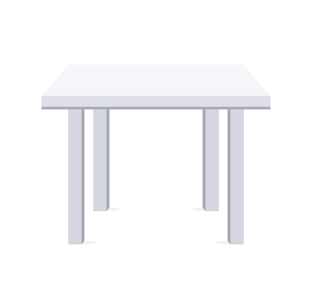 Plik wektorowy ilustracja wektorowa białej platformy stołowej