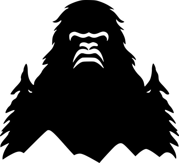 Plik wektorowy ilustracja wektorowa bigfoot minimalist and simple silhouette