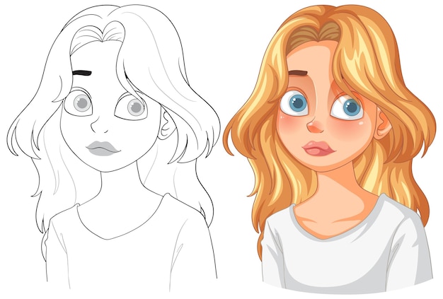 Ilustracja wektorowa blondynki