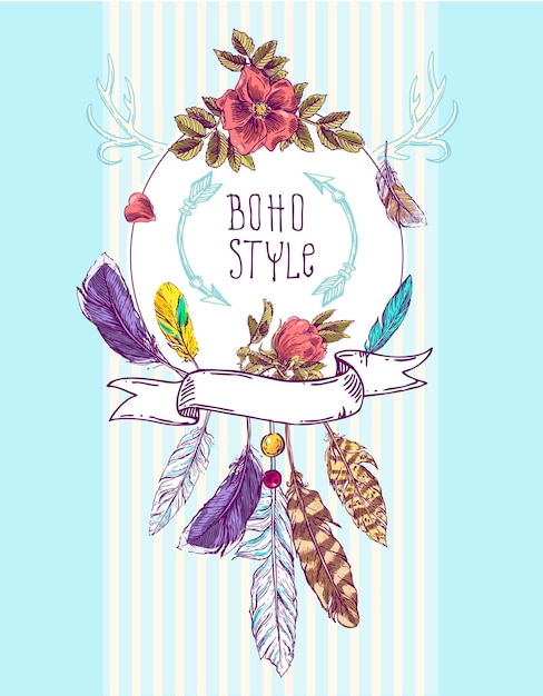 Ilustracja Wektorowa Boho