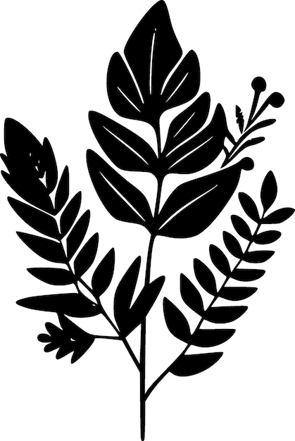 Plik wektorowy ilustracja wektorowa botanical minimalist i flat logo