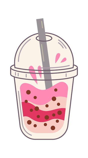 Ilustracja Wektorowa Bubble Tea Drink