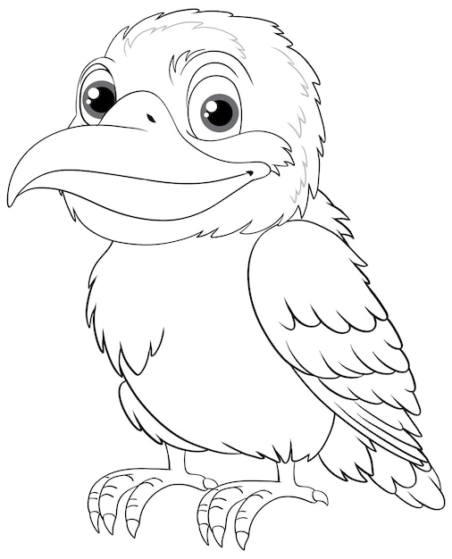 Ilustracja wektorowa cartoonstyle rodzimego australijskiego Kooka