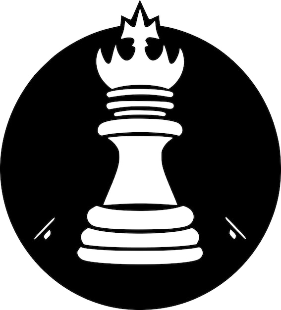 Plik wektorowy ilustracja wektorowa chess minimalist and flat logo