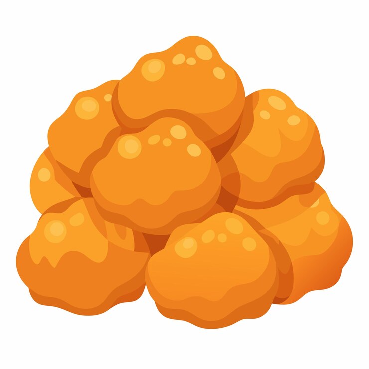 Wektor ilustracja wektorowa chicken nuggets izolowana na białym tle