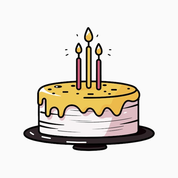 Plik wektorowy ilustracja wektorowa ciasta urodzinowego
