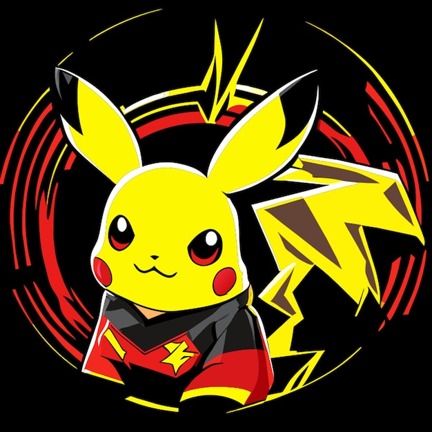 Plik wektorowy ilustracja wektorowa ciemnego pikachu