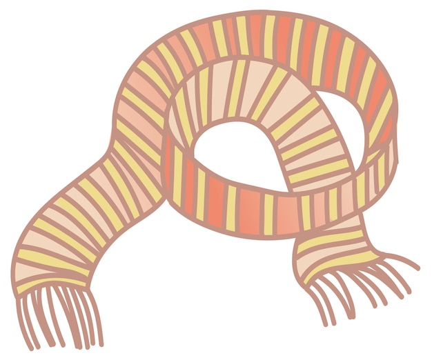 Ilustracja wektorowa Ciepły szalik w paskix9