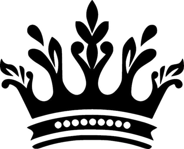 Plik wektorowy ilustracja wektorowa crown minimalist and simple silhouette