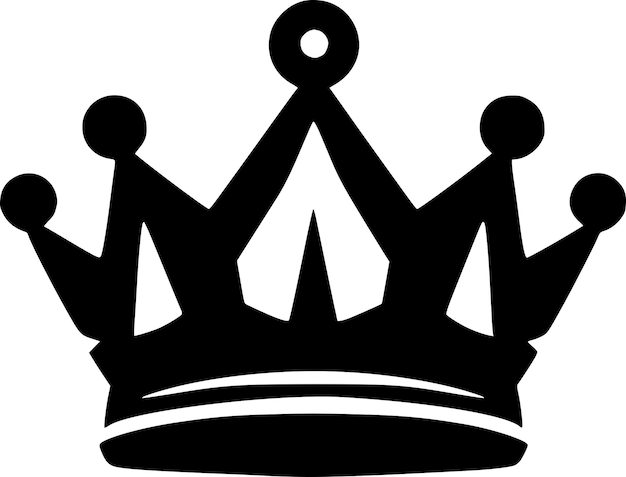 Ilustracja Wektorowa Crown Minimalist And Simple Silhouette