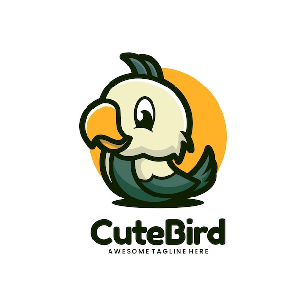 Plik wektorowy ilustracja wektorowa cute bird mascot cartoon style