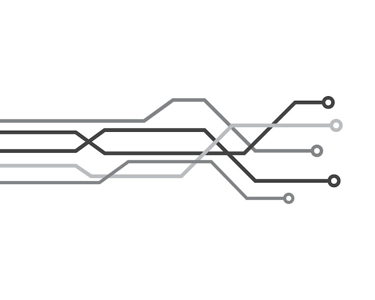 Wektor ilustracja wektorowa cyber technologii przyszłości