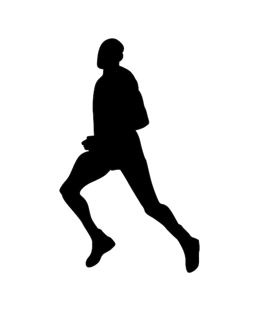 Ilustracja wektorowa czarne sylwetki sportowca