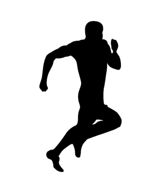 Ilustracja wektorowa czarne sylwetki sportowca