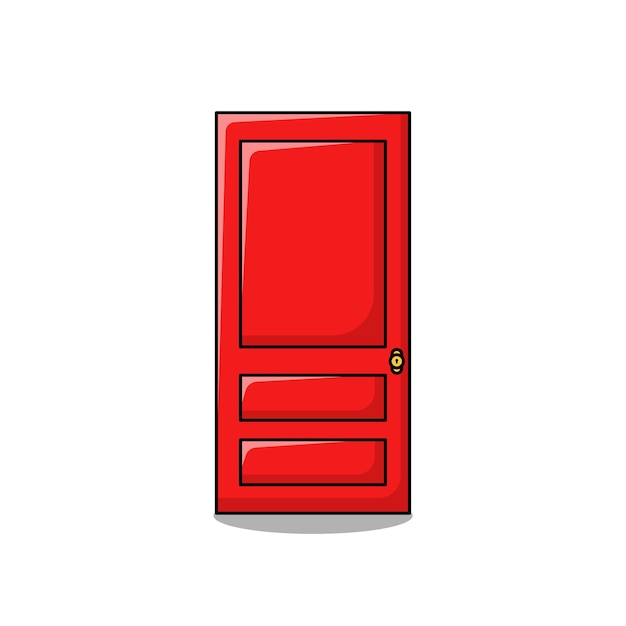 Ilustracja wektorowa czerwonych drzwi