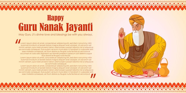 Plik wektorowy ilustracja wektorowa dla indyjskiego festiwalu guru nanak jayanti