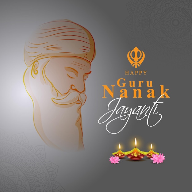 Ilustracja Wektorowa Dla Indyjskiego Festiwalu Guru Nanak Jayanti