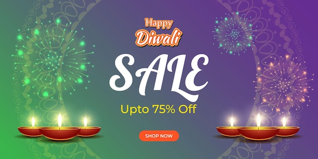 Ilustracja Wektorowa Dla Szablonu Transparent Happy Diwali Sale