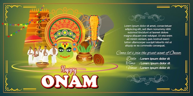 Plik wektorowy ilustracja wektorowa dla szablonu zaproszenia onam