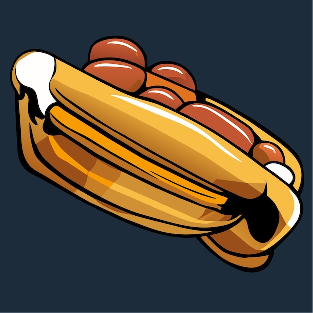 Ilustracja Wektorowa Doodle Kiełbasa Hot Dog