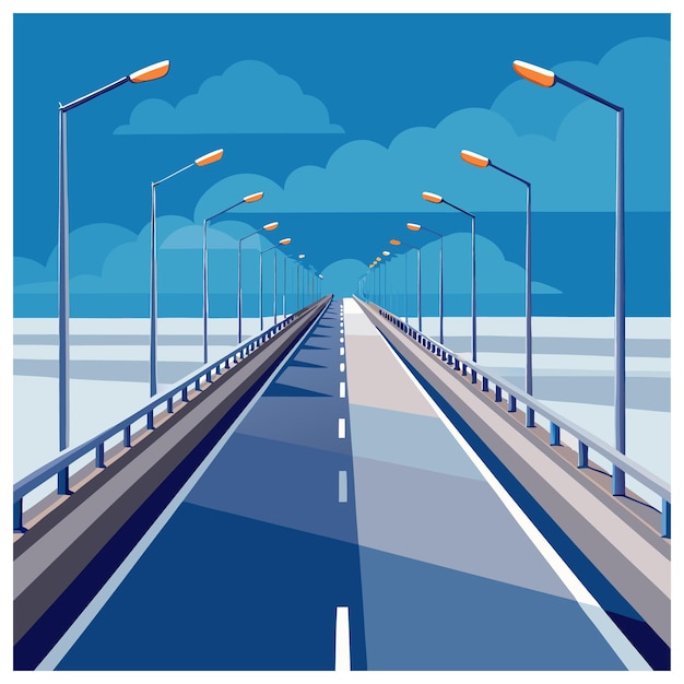 Ilustracja wektorowa drogi autostradowej