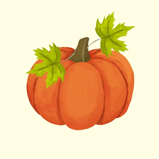 Plik wektorowy ilustracja wektorowa dyni w kolorze wody jesienny projekt koncepcyjny halloween i święta dziękczynienia