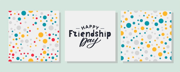 Ilustracja Wektorowa Dzień Przyjaźni Z Tekstem I Elementami Do świętowania Dnia Przyjaźni