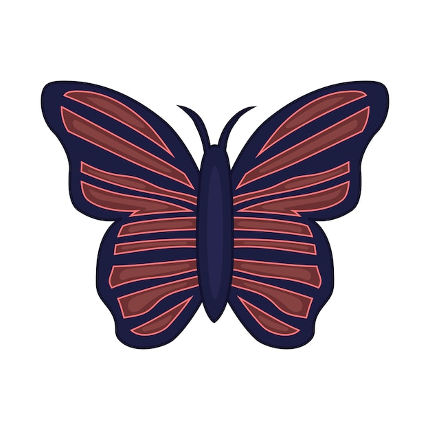 Ilustracja Wektorowa Dziki Motyl Sylwetka Motyla Abstrakcja