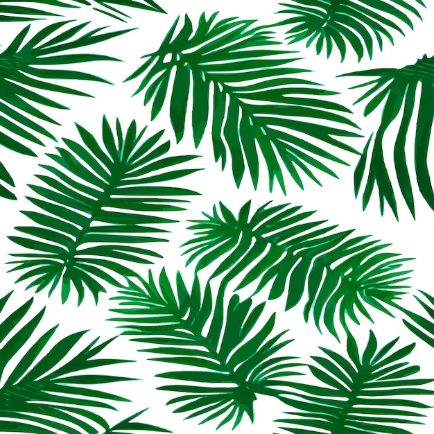 Ilustracja wektorowa dżungli z tropikalnymi liśćmi patern Modny letni nadruk Egzotyczny wzór turkusowy