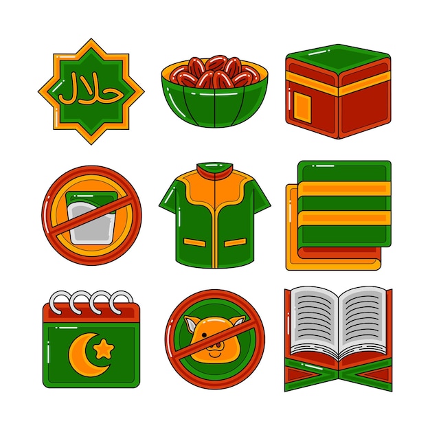 Ilustracja Wektorowa Elementów Ramadan