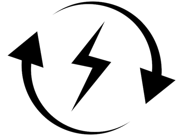 Plik wektorowy ilustracja wektorowa energii elektrycznej lub energii na przezroczystym tle