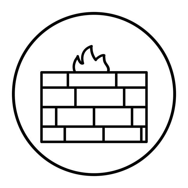 Ilustracja wektorowa firewalla