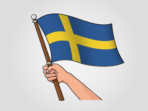 Ilustracja Wektorowa Flaga Kraju Falisty Szwecji